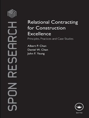 cover image of Relational Contracting for Construction Excellence